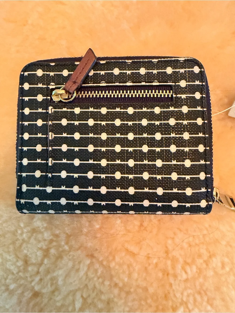 Fossil Emma Mini Multi Black Stripe Wallet - NWT